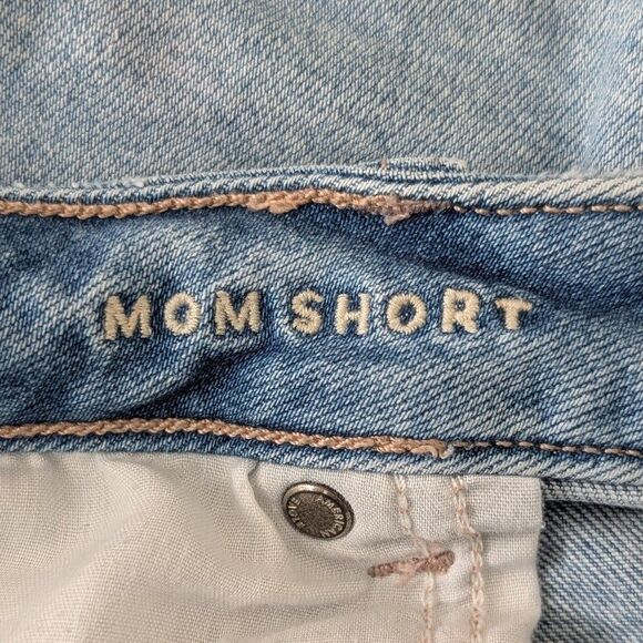 American Eagle Outfitters Denim High Waist Cuffed Mom Short Women's Size 18 - Picture 5 of 8